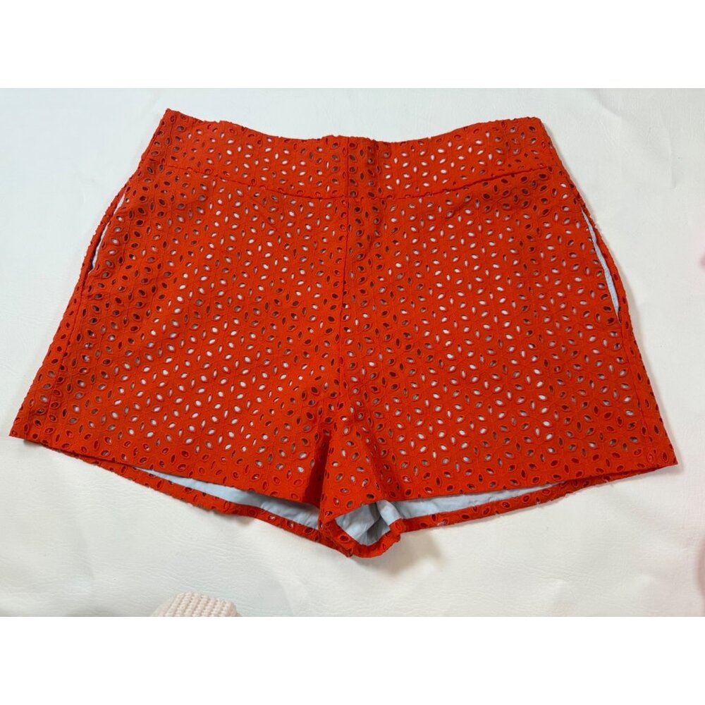 Never A Wallflower Amy Shorts Womens Eyelet Orange Size L Cotton (bin Y117) - Picture 3 of 9